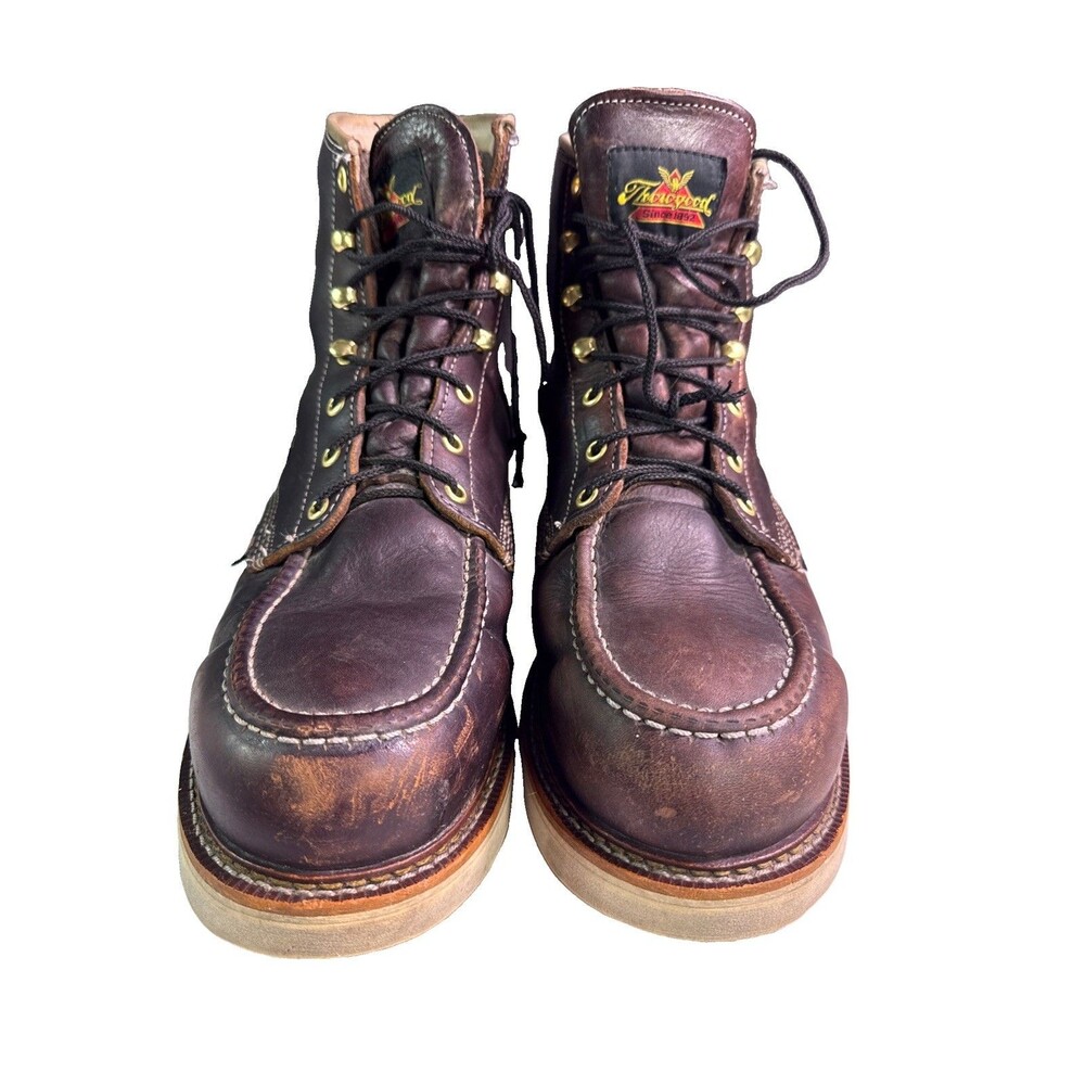 Thorogood 1957 Series 6” Moc Toe Safety Work Boots Brown Leather Men’s 11 2E